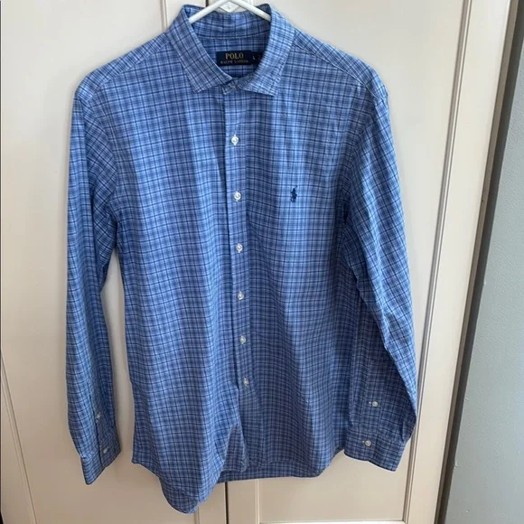 Polo by Ralph Lauren Men’s Blue Casual Plaid Button Down Shirt Sz L Like New! - Picture 9 of 9